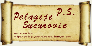 Pelagije Šućurović vizit kartica